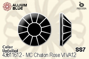 Preciosa MC Chaton Rose VIVA12 Flat-Back Stone (438 11 612) SS7 - Color Unfoiled - Click Image to Close