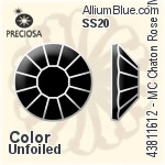 Preciosa MC Chaton Rose VIVA12 Flat-Back Stone (438 11 612) SS20 - Color (Coated) Unfoiled