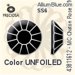 Preciosa MC Chaton Rose VIVA12 Flat-Back Hot-Fix Stone (438 11 612) SS6 - Color UNFOILED