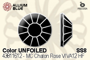 Preciosa MC Chaton Rose VIVA12 Flat-Back Hot-Fix Stone (438 11 612) SS8 - Color UNFOILED - Haga Click en la Imagen para Cerrar