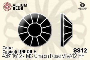 Preciosa MC Chaton Rose VIVA12 Flat-Back Hot-Fix Stone (438 11 612) SS12 - Color (Coated) UNFOILED - Haga Click en la Imagen para Cerrar