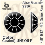 Preciosa MC Chaton Rose VIVA12 Flat-Back Hot-Fix Stone (438 11 612) SS30 - Color (Coated) UNFOILED