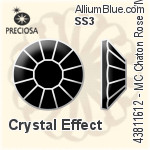 Preciosa MC Chaton Rose VIVA12 Flat-Back Hot-Fix Stone (438 11 612) SS40 - Clear Crystal