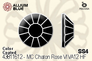 Preciosa プレシオサ MC マシーンカットチャトン Rose VIVA12 Flat-Back Hot-Fix Stone (438 11 612) SS4 - カラー（コーティング） - ウインドウを閉じる