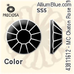 Preciosa MC Chaton Rose VIVA12 Flat-Back Hot-Fix Stone (438 11 612) SS5 - Colour (Uncoated)