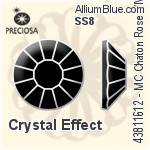 Preciosa MC Chaton Rose VIVA12 Flat-Back Hot-Fix Stone (438 11 612) SS8 - Colour (Uncoated)