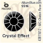 Preciosa MC Chaton Rose VIVA12 Flat-Back Hot-Fix Stone (438 11 612) SS16 - Crystal (Coated)