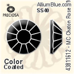 Preciosa MC Chaton Rose VIVA12 Flat-Back Hot-Fix Stone (438 11 612) SS40 - Color (Coated)