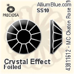 Preciosa MC Chaton Rose VIVA12 Flat-Back Stone (438 11 612) SS7 - Color (Coated) With Silver Foiling