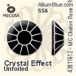 Preciosa MC Chaton Rose VIVA12 Flat-Back Stone (438 11 612) SS6 - Crystal (Coated)