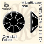 Preciosa MC Chaton Rose MAXIMA Flat-Back Stone (438 11 615) SS8 - Color (Coated) With Dura™ Foiling