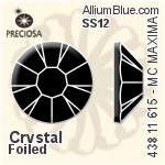 Preciosa MC Chaton Rose MAXIMA Flat-Back Stone (438 11 615) SS12 - Clear Crystal With Dura™ Foiling