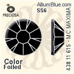 PREMIUM Round Rose Flat Back (PM2000) SS3 - Color With Foiling