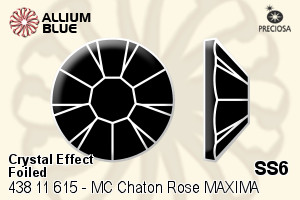 Preciosa MC Chaton Rose MAXIMA Flat-Back Stone (438 11 615) SS6 - Crystal Effect With Dura™ Foiling