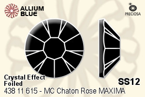 Preciosa MC Chaton Rose MAXIMA Flat-Back Stone (438 11 615) SS12 - Crystal Effect With Dura™ Foiling