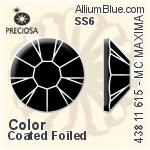 PREMIUM Round Rose Flat Back (PM2000) SS5 - Crystal Effect With Foiling