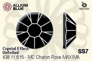 Preciosa MC Chaton Rose MAXIMA Flat-Back Stone (438 11 615) SS7 - Crystal Effect Unfoiled