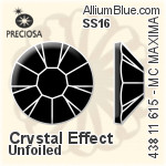 Preciosa MC Chaton Rose MAXIMA Flat-Back Stone (438 11 615) SS16 - Color (Coated) With Dura™ Foiling