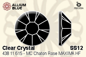 Preciosa MC Chaton Rose MAXIMA Flat-Back Hot-Fix Stone (438 11 615) SS12 - Clear Crystal