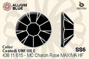 Preciosa MC Chaton Rose MAXIMA Flat-Back Hot-Fix Stone (438 11 615) SS6 - Color (Coated) UNFOILED