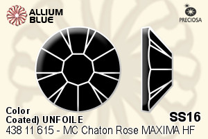Preciosa MC Chaton Rose MAXIMA Flat-Back Hot-Fix Stone (438 11 615) SS16 - Color (Coated) UNFOILED