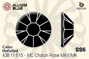 Preciosa MC Chaton Rose MAXIMA Flat-Back Stone (438 11 615) SS6 - Color Unfoiled - Click Image to Close