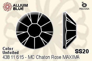 Preciosa MC Chaton Rose MAXIMA Flat-Back Stone (438 11 615) SS20 - Color Unfoiled