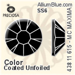 Preciosa MC Chaton Rose MAXIMA Flat-Back Stone (438 11 615) SS6 - Color (Coated) Unfoiled
