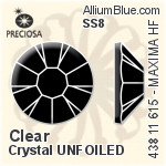 Preciosa MC Chaton Rose MAXIMA Flat-Back Hot-Fix Stone (438 11 615) SS8 - Clear Crystal UNFOILED