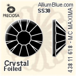 Preciosa MC Chaton Rose MAXIMA Flat-Back Stone (438 11 618) SS30 - Clear Crystal With Dura™ Foiling
