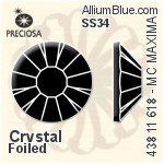 Preciosa MC Chaton Rose MAXIMA Flat-Back Stone (438 11 618) SS30 - Color With Dura™ Foiling