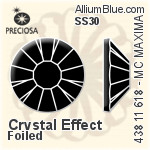 Preciosa MC Chaton Rose MAXIMA Flat-Back Stone (438 11 618) SS30 - Crystal Effect With Dura™ Foiling