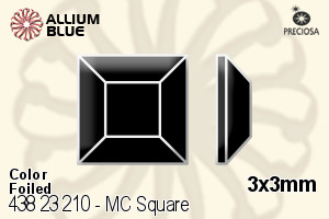 Preciosa MC Square Flat-Back Stone (438 23 210) 3x3mm - Color With Dura™ Foiling - Haga Click en la Imagen para Cerrar