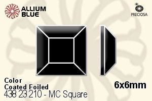 Preciosa MC Square Flat-Back Stone (438 23 210) 6x6mm - Color (Coated) With Dura™ Foiling