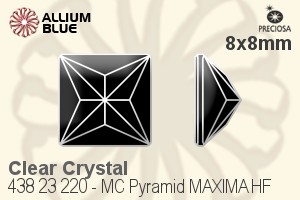 Preciosa MC Pyramid MAXIMA Flat-Back Hot-Fix Stone (438 23 220) 8x8mm - Clear Crystal