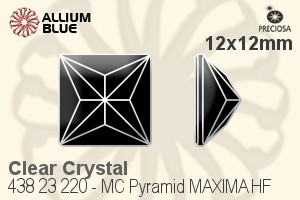 Preciosa プレシオサ MC マシーンカットPyramid MAXIMA マキシマ Flat-Back Hot-Fix Stone (438 23 220) 12x12mm - クリスタル - ウインドウを閉じる