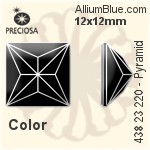 Preciosa MC Pyramid MAXIMA Flat-Back Hot-Fix Stone (438 23 220) 8x8mm - Color (Coated)