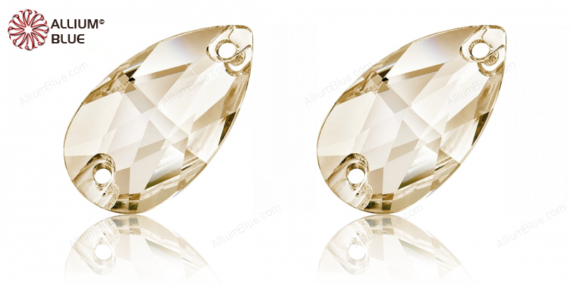 PRECIOSA Pear 2H 28x17 crystal S Hon