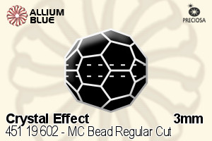 PRECIOSA Round Bead,Simp. 3 mm crystal Lag