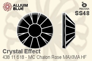 Preciosa MC Chaton Rose MAXIMA Flat-Back Hot-Fix Stone (438 11 618) SS48 - Crystal Effect - Click Image to Close