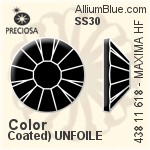 Preciosa MC Chaton Rose MAXIMA Flat-Back Hot-Fix Stone (438 11 618) SS30 - Color (Coated) UNFOILED