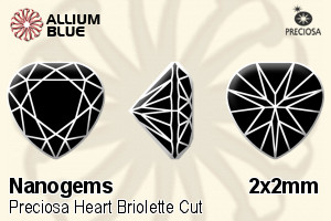 Preciosa Heart (HBC) 2x2mm - Nanogems