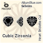 Preciosa Heart (HBC) 6x6mm - Cubic Zirconia