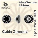 プレシオサ Alpha ラウンド Brilliant (RBC) 1.65mm - キュービックジルコニア