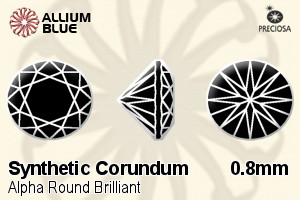 Preciosa Alpha Round Brilliant (RDC) 0.8mm - Synthetic Corundum