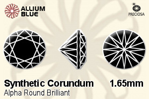 Preciosa Alpha Round Brilliant (RBC) 1.65mm - Synthetic Corundum