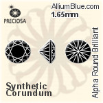 プレシオサ Alpha ラウンド Brilliant (RBC) 1.65mm - Synthetic Corundum