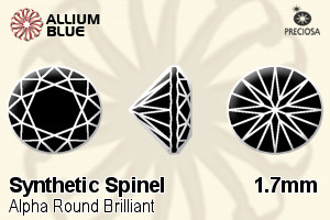 Preciosa Alpha Round Brilliant (RBC) 1.7mm - Synthetic Spinel - Click Image to Close