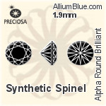 Preciosa Alpha Round Brilliant (RBC) 1.9mm - Synthetic Spinel
