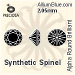 プレシオサ Alpha ラウンド Brilliant (RBC) 2.05mm - Synthetic Spinel